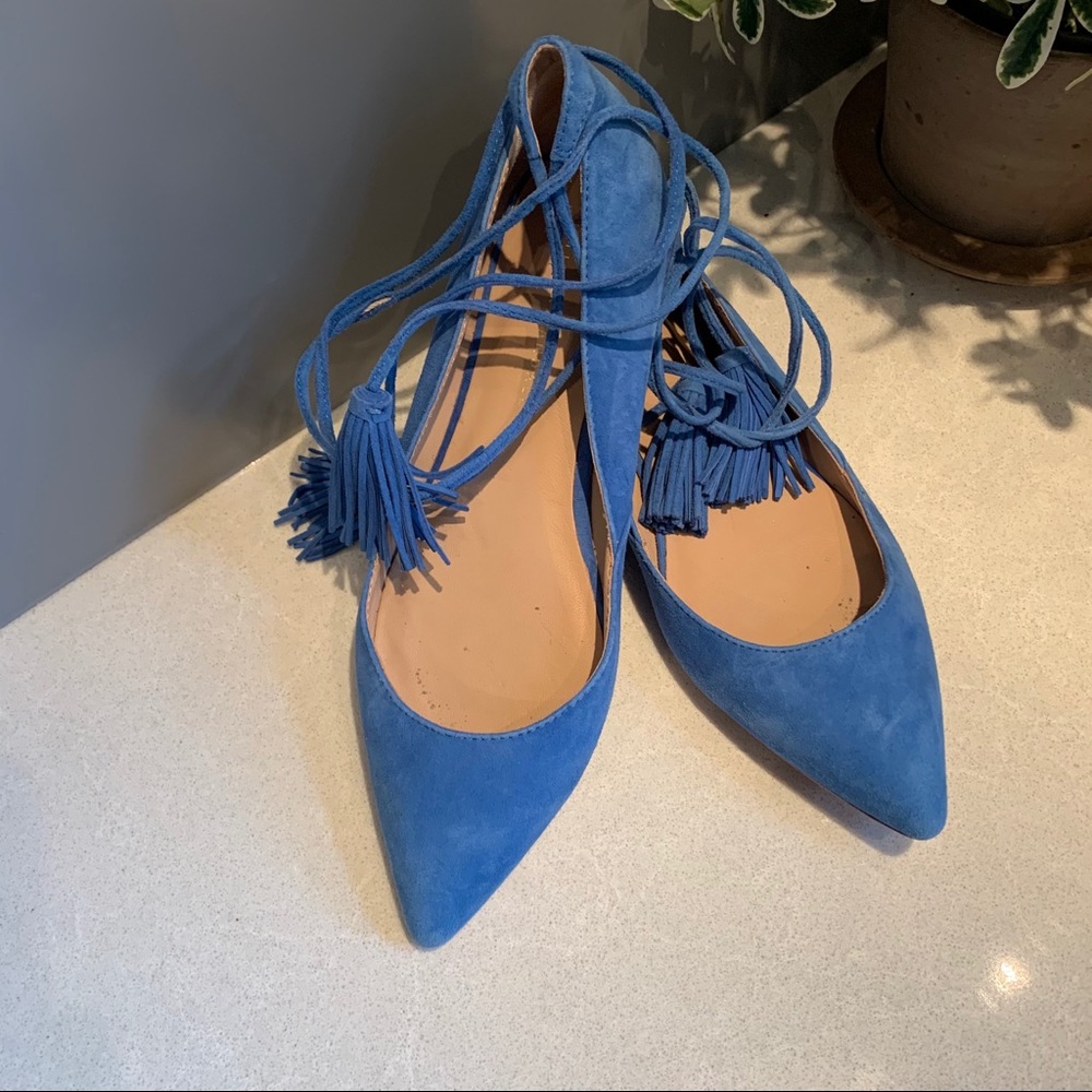 Loeffler Randall Penelope Suede Wrap Flats 8.5 - Picture 4 of 6
